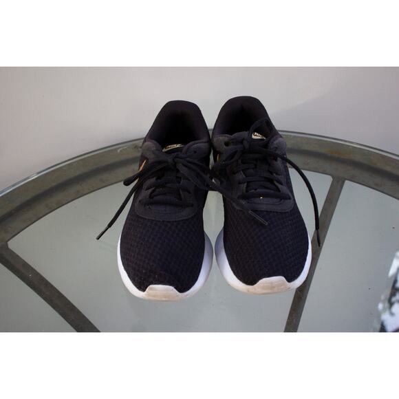 Nike Womens Tanjun 812655-004 Black Gold Running Shoes Sneakers Size 8 - Picture 2 of 8